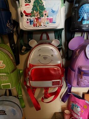 Disney Silver & Red Winnie the Pooh Mini Backpack